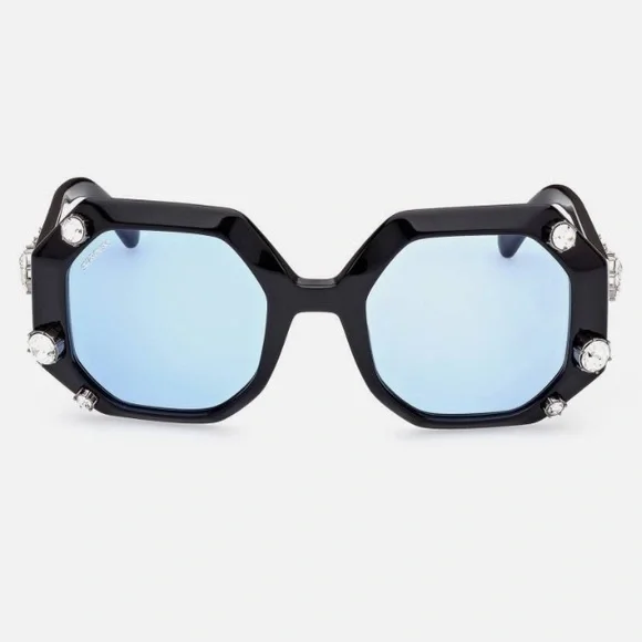 NIB Swarovski black studded sunglasses